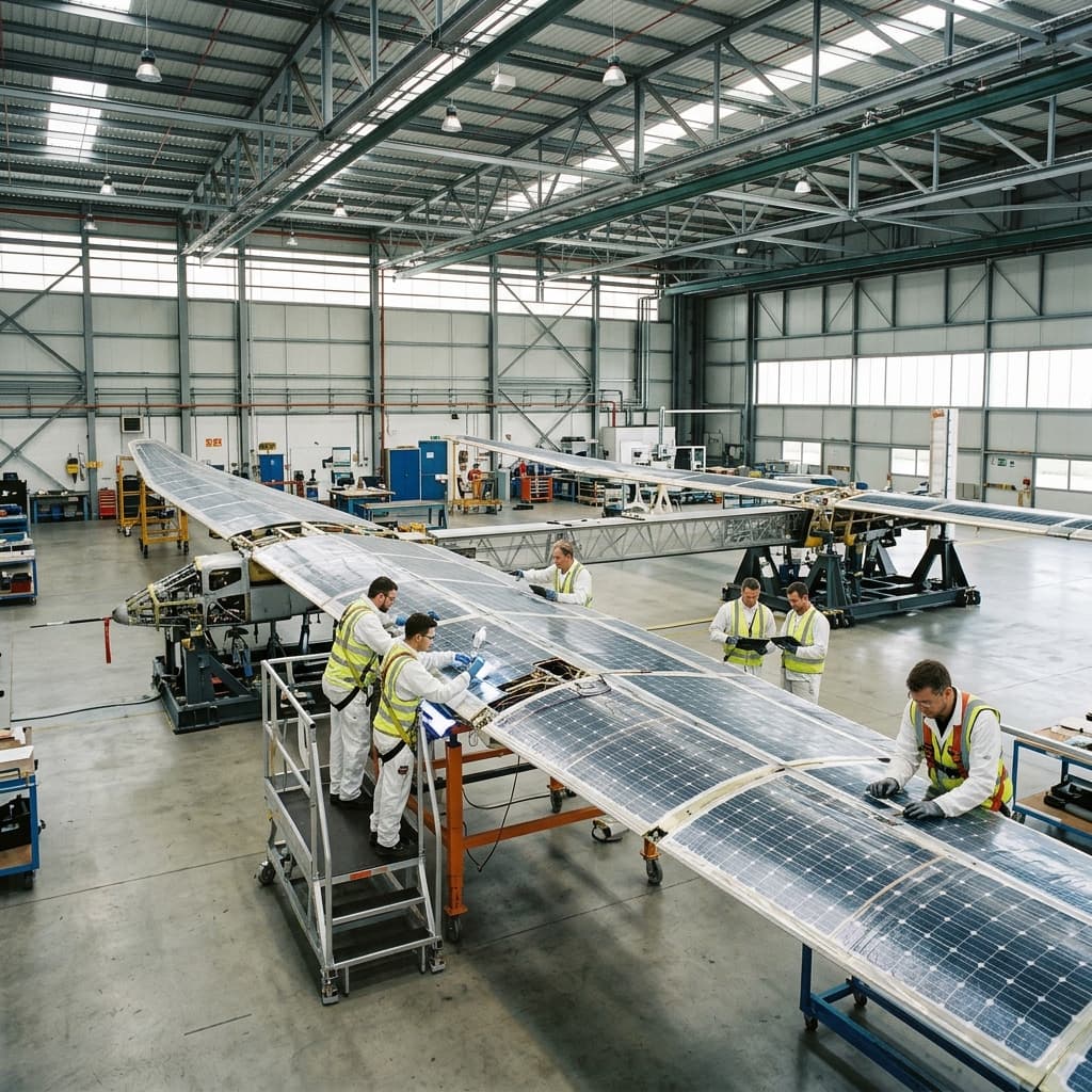 Solar powered high altitude pseudo-satellite wing structure
