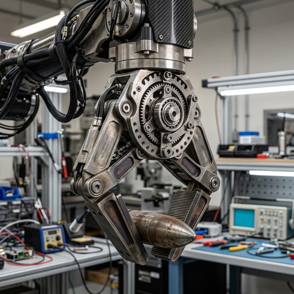 Heavy duty robotic tele-operated manipulator for explosives