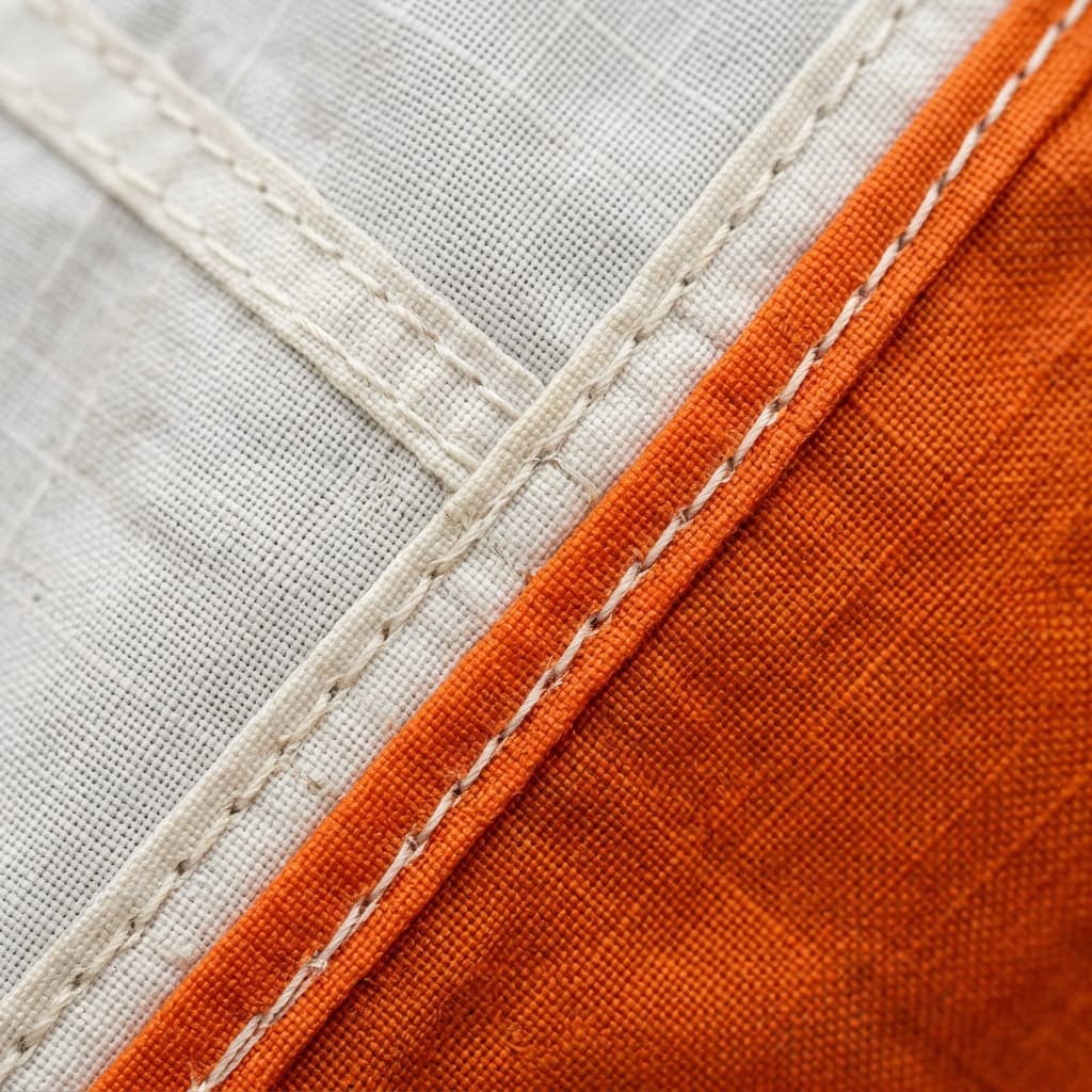Extremely close physical inspection of heavy nylon grid weaves providing baseline parameters for digital modeling